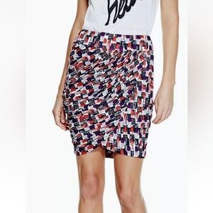 GUESS Women’s Oki Draped Skirt Lipstick Love Jet Black Sz. XS